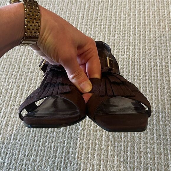 Rampage Brown Ithica Gladiator Wedge Sandals - Picture 7 of 15